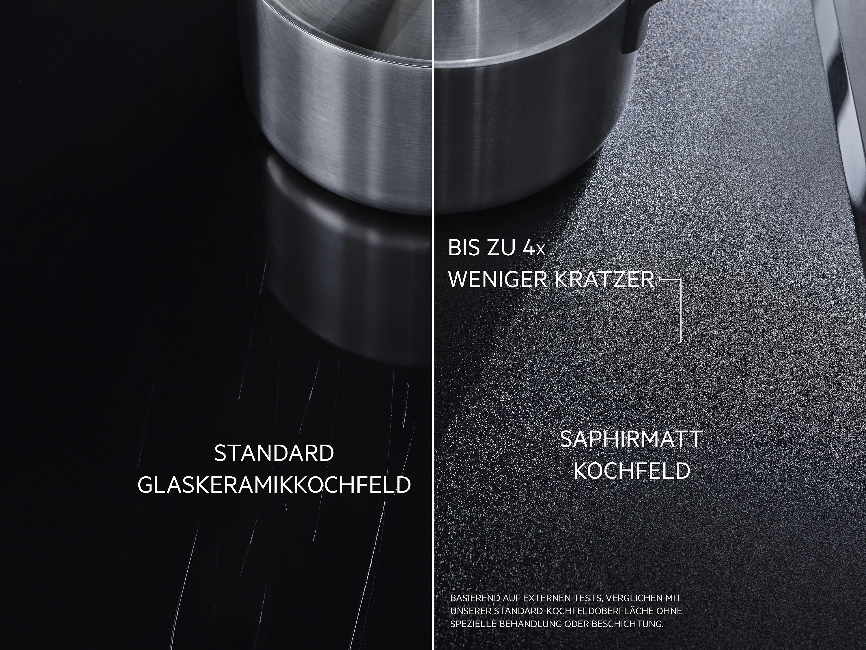 Kratzresistentes Kochfeld von AEG. 