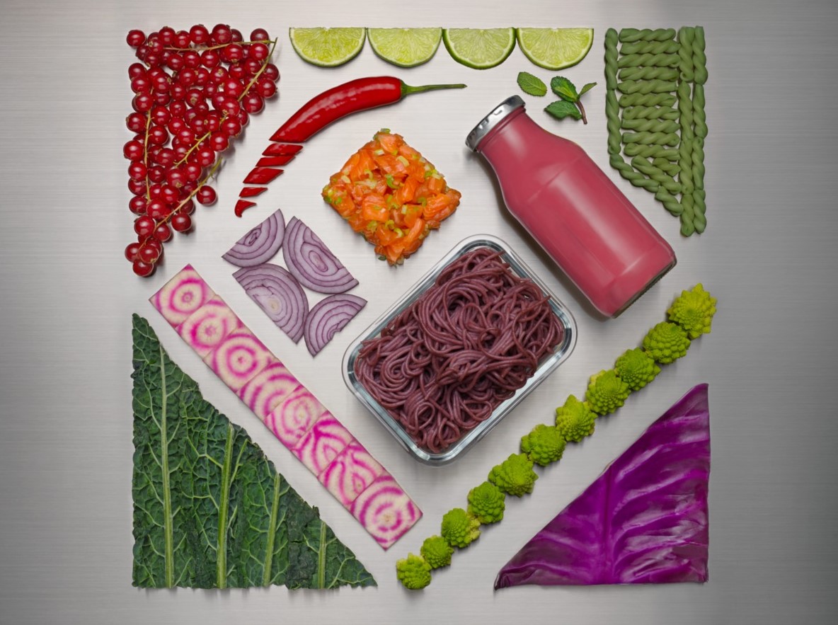 AEG farbige Lebensmittel. 